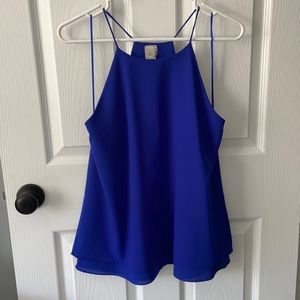 Paper Crane brand royal blue high neck top